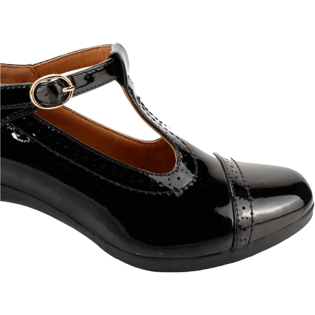 ZAPATOS CASUALES NEW WALK NEGRO CHAROL MUJER | EGA61101 - 90 NEW WALK 35 CL / 22 CM - CalzadosPaola