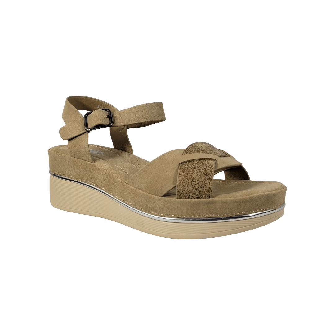 SANDALIAS STYLO KHAKI MUJER | ST2539 STYLO 35 CL / 22.5 CM - CalzadosPaola