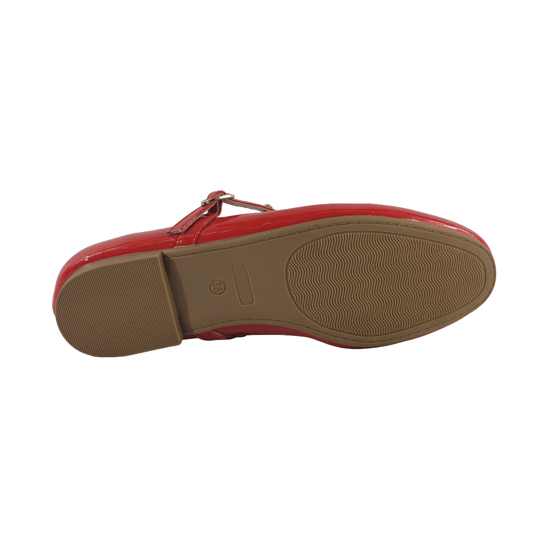 BALLERINAS MD ROJO BRILLANTE MUJER | 5K07 - 13 MD 35 CL / 22.5 CM - CalzadosPaola