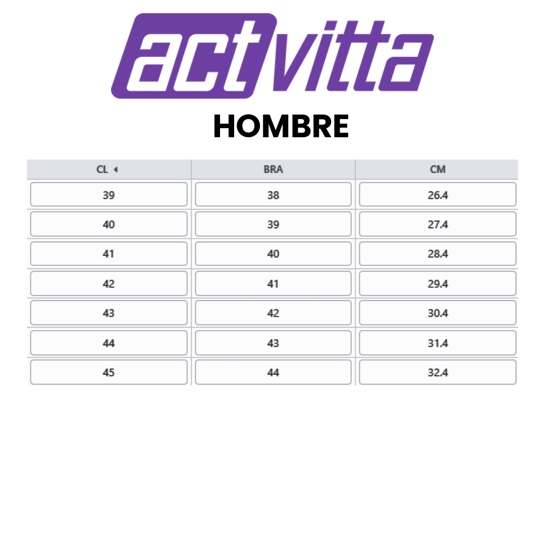 ZAPATILLAS URBANAS ACTVITTA HOMBRE | 4901.108.20909.69133 ACTVITTA 39 CL / 38 BRA / 26.4 CM - CalzadosPaola