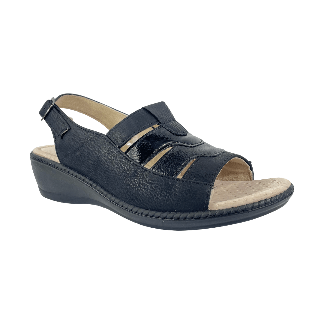 SANDALIAS PASSER NEGRO MUJER | 019 - 02 PASSER 35 - CalzadosPaola