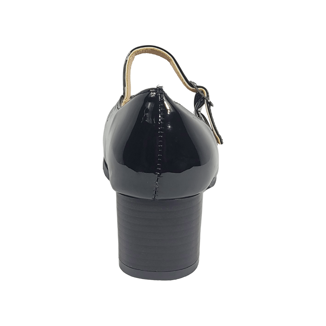 ZAPATOS DE CUECA MD NEGRO CHAROL MUJER 5R03 - 1A MD 37 - CalzadosPaola