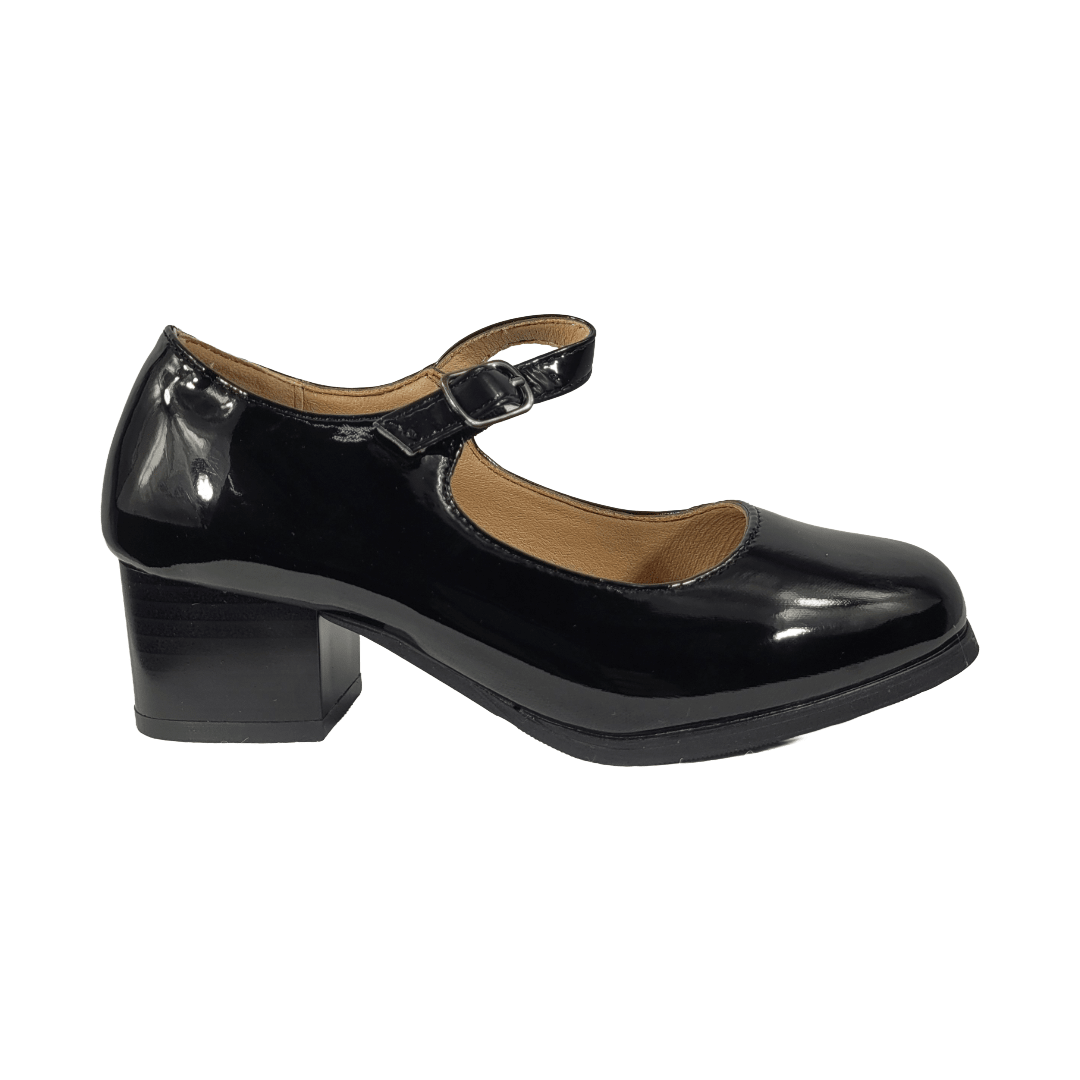 ZAPATOS DE CUECA ALJIM NEGRO CHAROL INFANTIL | RC25421 ALJIM 28 - CalzadosPaola