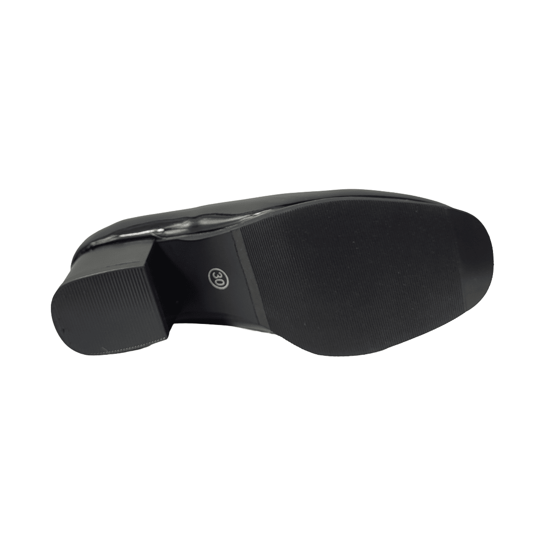ZAPATOS DE CUECA ALJIM NEGRO CHAROL INFANTIL | RC25421 ALJIM 28 - CalzadosPaola