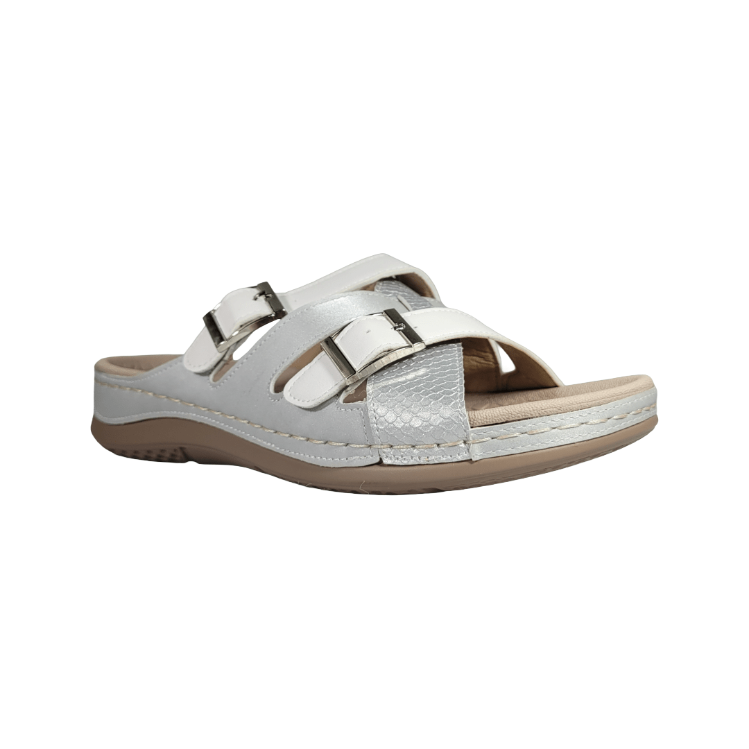 SANDALIAS PASSER PLATEADO MUJER | 009 PASSER 36 CL / 24 CM - CalzadosPaola