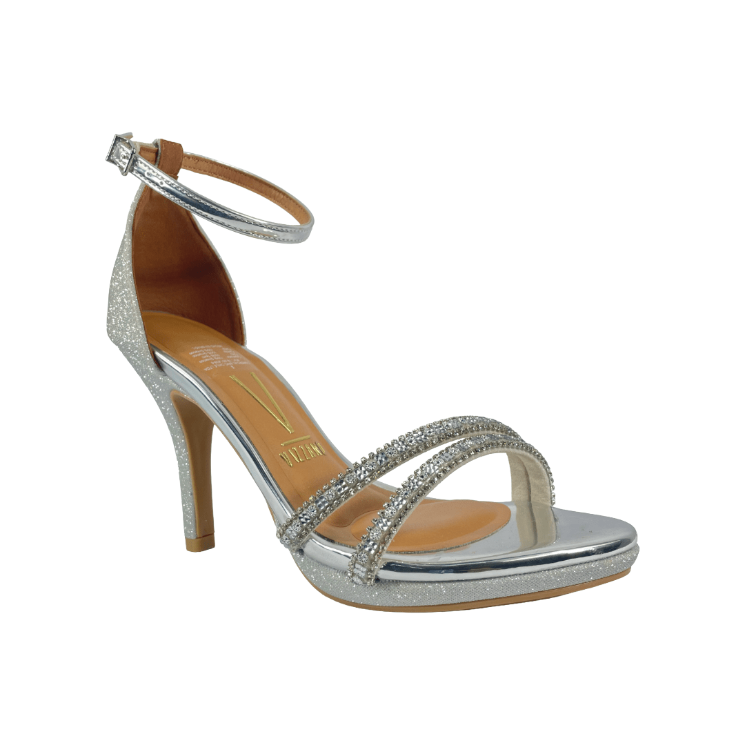 SANDALIAS DE FIESTA VIZZANO STILETTO PLATEADO MUJER | 6210.1044.29830 - 94074 VIZZANO 34 - CalzadosPaola