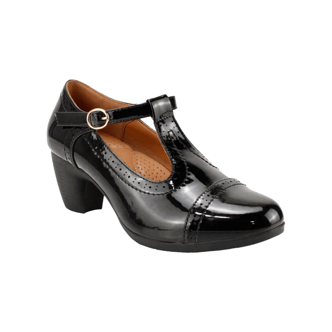 ZAPATOS CASUALES NEW WALK NEGRO CHAROL MUJER | EGA61101 - 90 NEW WALK 35 CL / 22 CM - CalzadosPaola