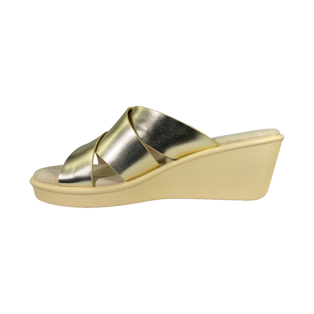 SANDALIAS NEW WALK DORADO MUJER HT3T8434-11A