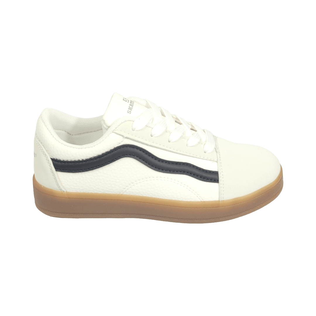 ZAPATILLAS URBANAS SKATERS BLANCO INFANTIL 804 - 0131 SKATER 32 - CalzadosPaola