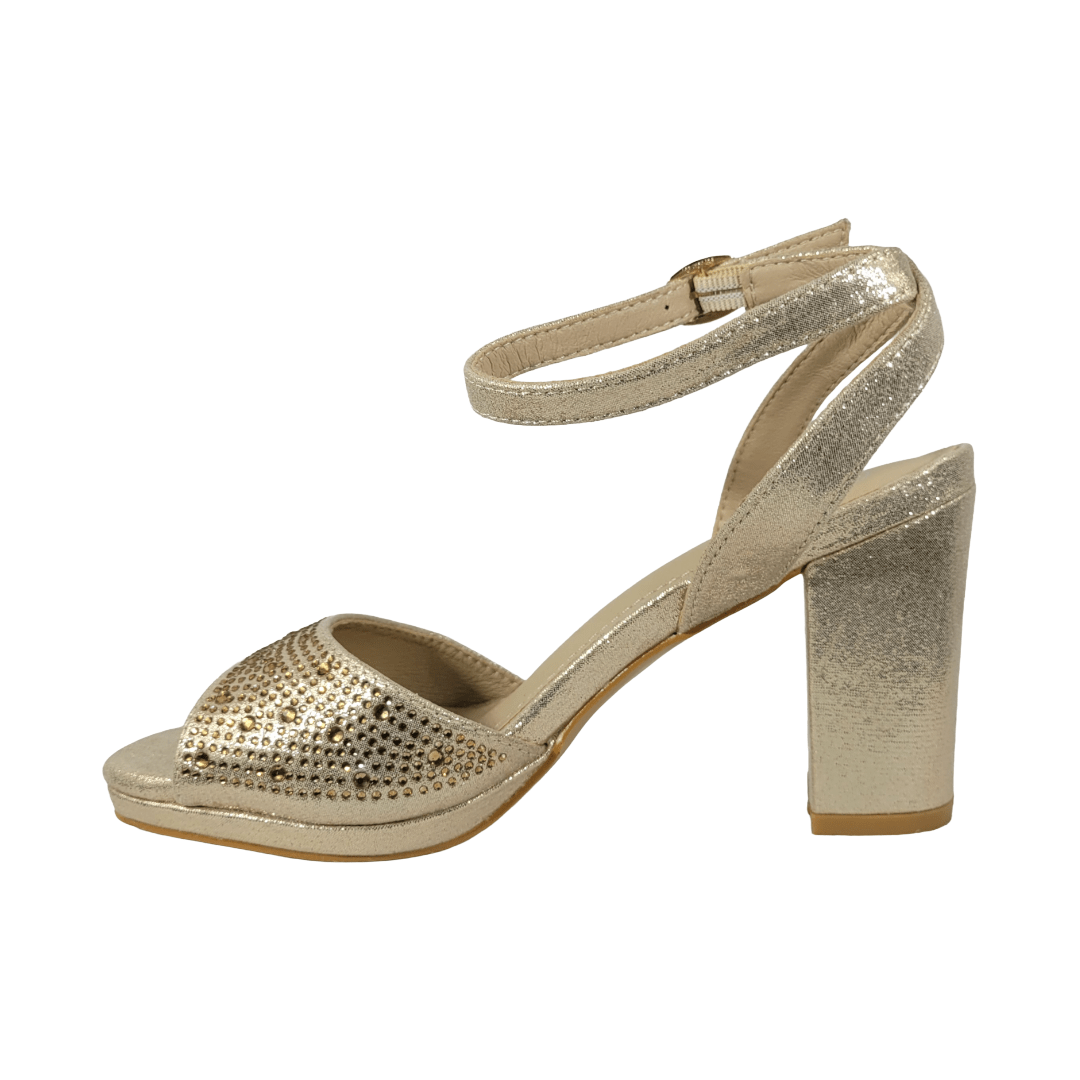 SANDALIAS DE FIESTA BONNY FRANCO DORADO MUJER | 384 - 0891 BONNY FRANCO 35 CL / 23.3 CM - CalzadosPaola
