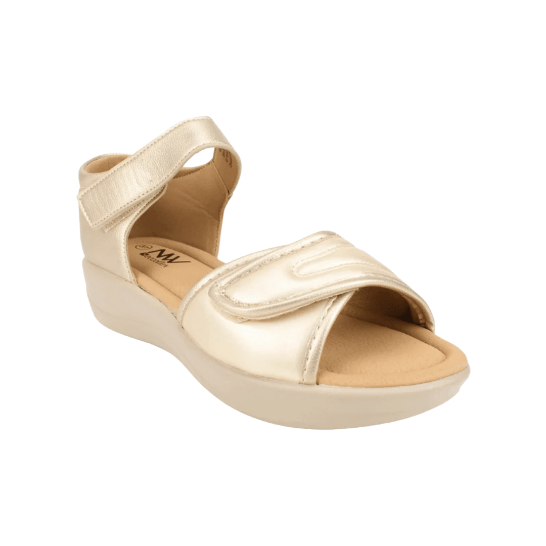 SANDALIAS NEW WALK VELCRO DORADO MUJER | FQT274 - W0 NEW WALK 35 CL / 22 CM - CalzadosPaola