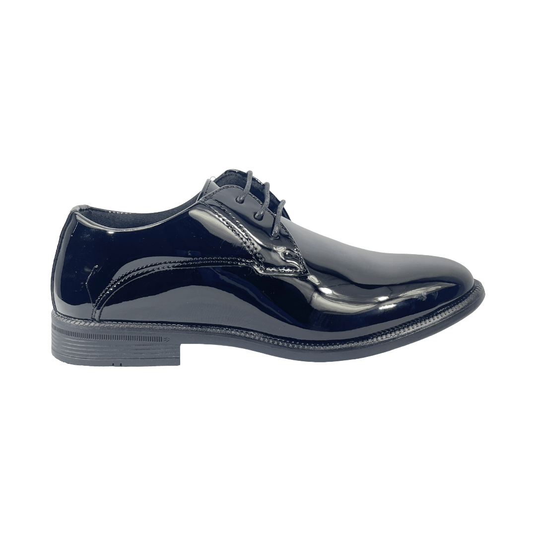 ZAPATOS FORMALES UNISPORT NEGRO CHAROL INFANTIL | 9013 - 20 UNISPORT 28 - CalzadosPaola