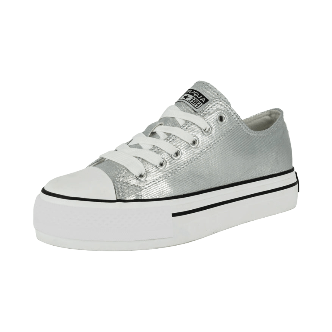 ZAPATILLAS URBANAS ALQUIMIA PLATEADO MUJER 5881 - 21 ALQUIMIA 35 - CalzadosPaola