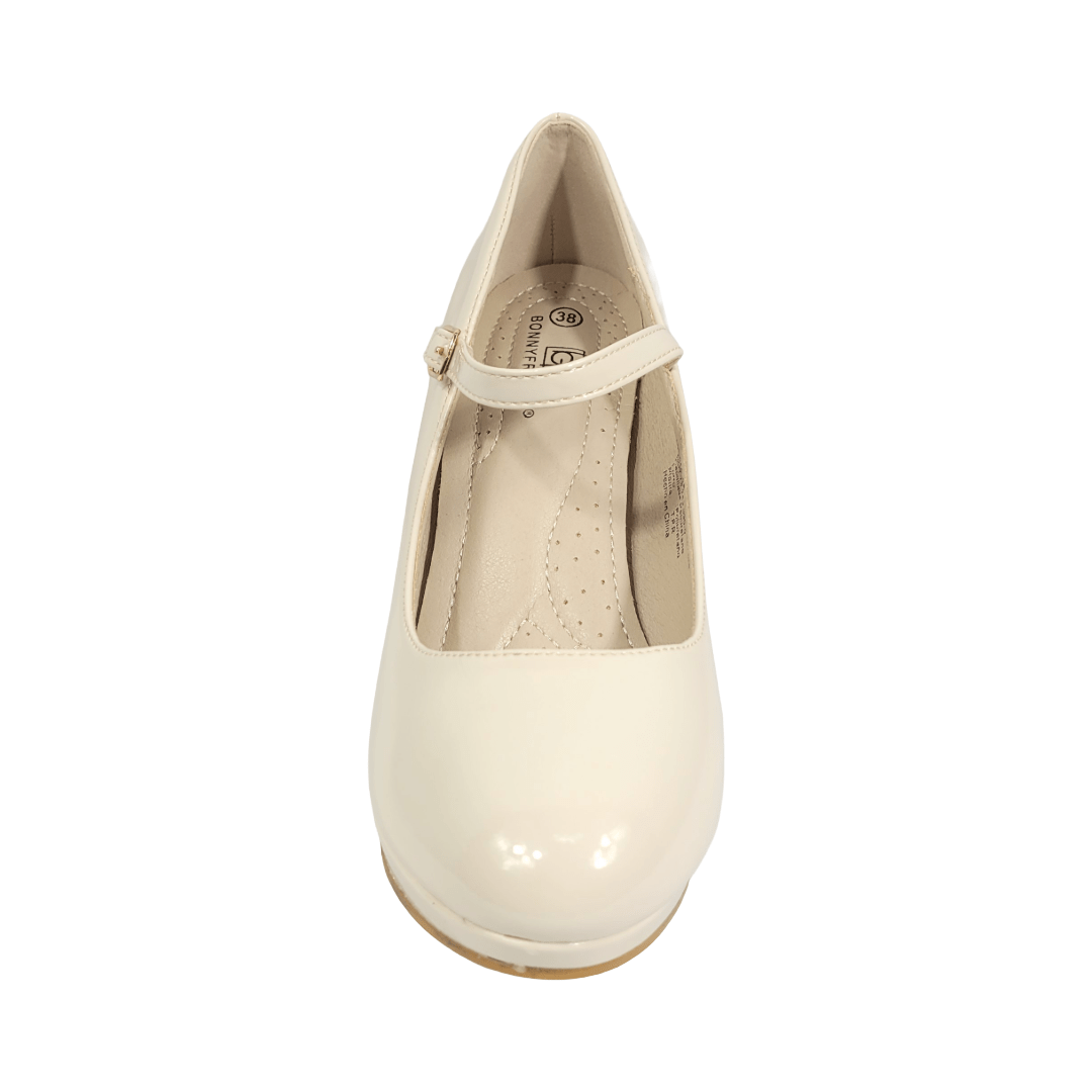 ZAPATOS FORMALES BONNY FRANCO BEIGE CHAROL MUJER 403 - 0250 BONNY FRANCO 37 - CalzadosPaola