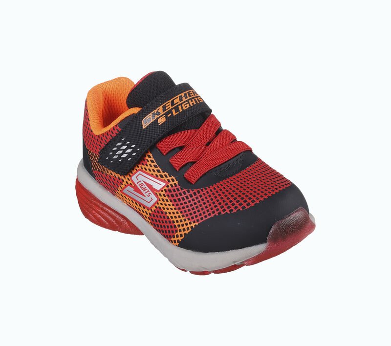 ZAPATILLAS URBANAS SKECHERS LIGHTS BEBÉS | 402030N - BKRD SKECHERS 25 - CalzadosPaola