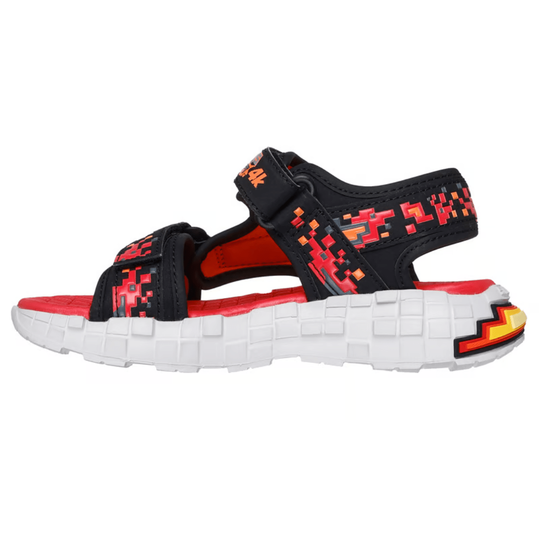 SANDALIAS SKECHERS MEGA SPLASH INFANTIL 402161L - BKRD SKECHERS 27 - CalzadosPaola