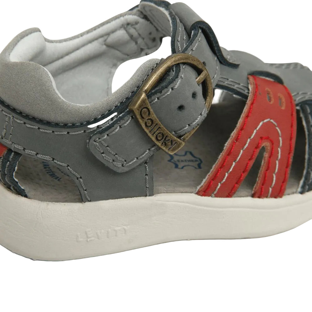 SANDALIA COLLOKY DE NIÑO FRANCISCANA GRIS 430501 COLLOKY 27 - CalzadosPaola