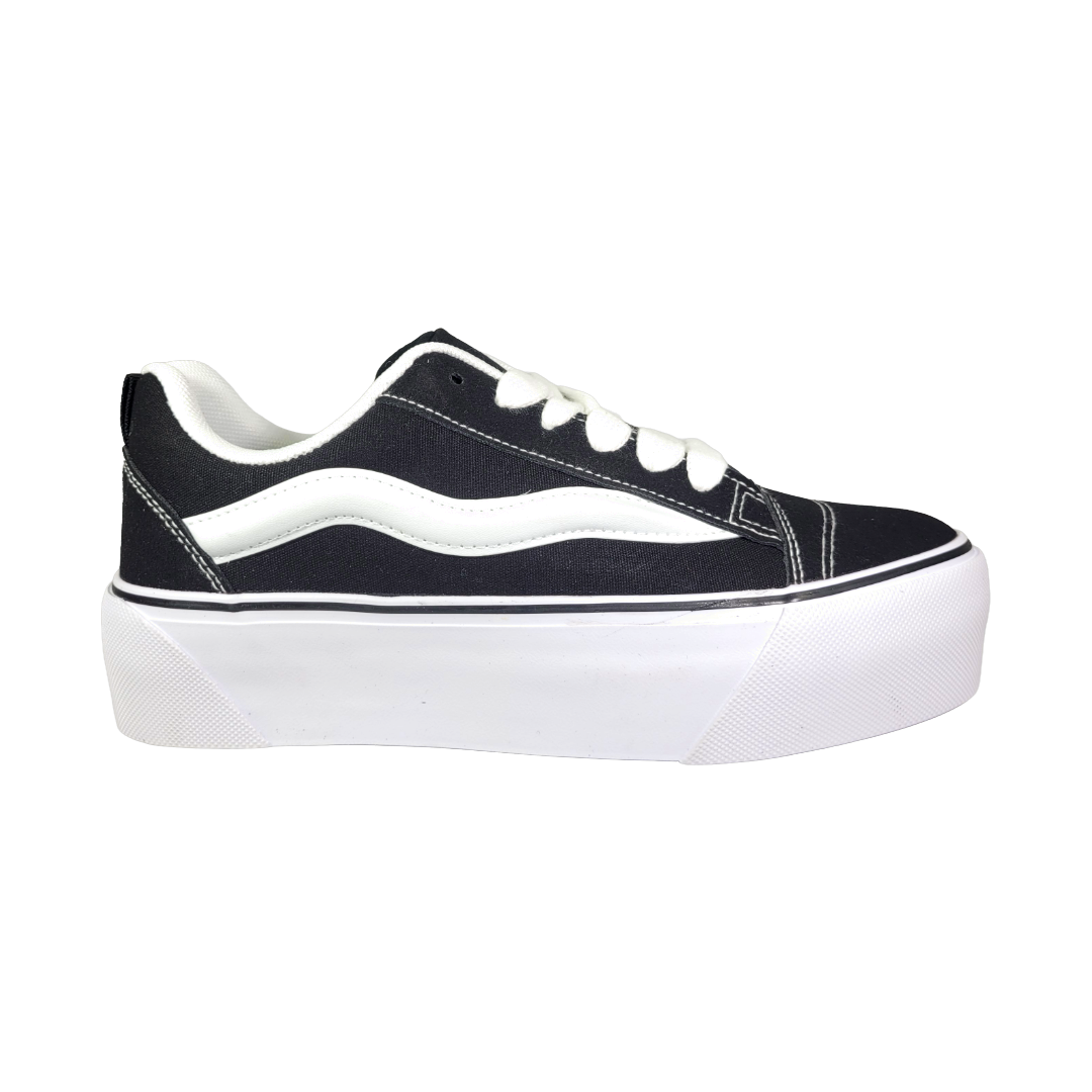 ZAPATILLAS URBANAS SKATER NEGRO/BLANCO MUJER | 728-2643
