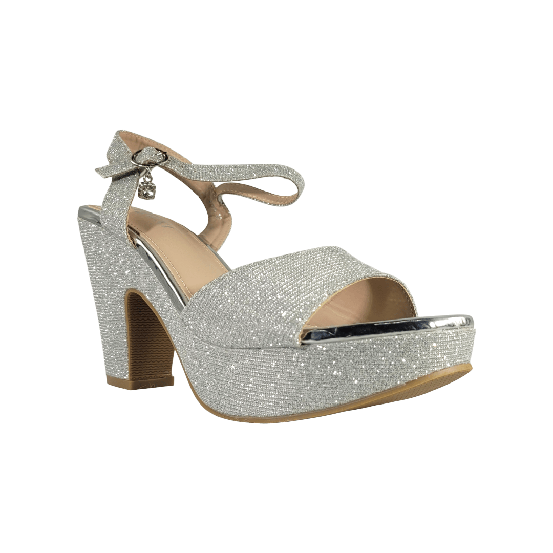 SANDALIAS DE FIESTA AGUXI PLATEADO MUJER | 2084 AGUXI 36 CL / 23 CM - CalzadosPaola