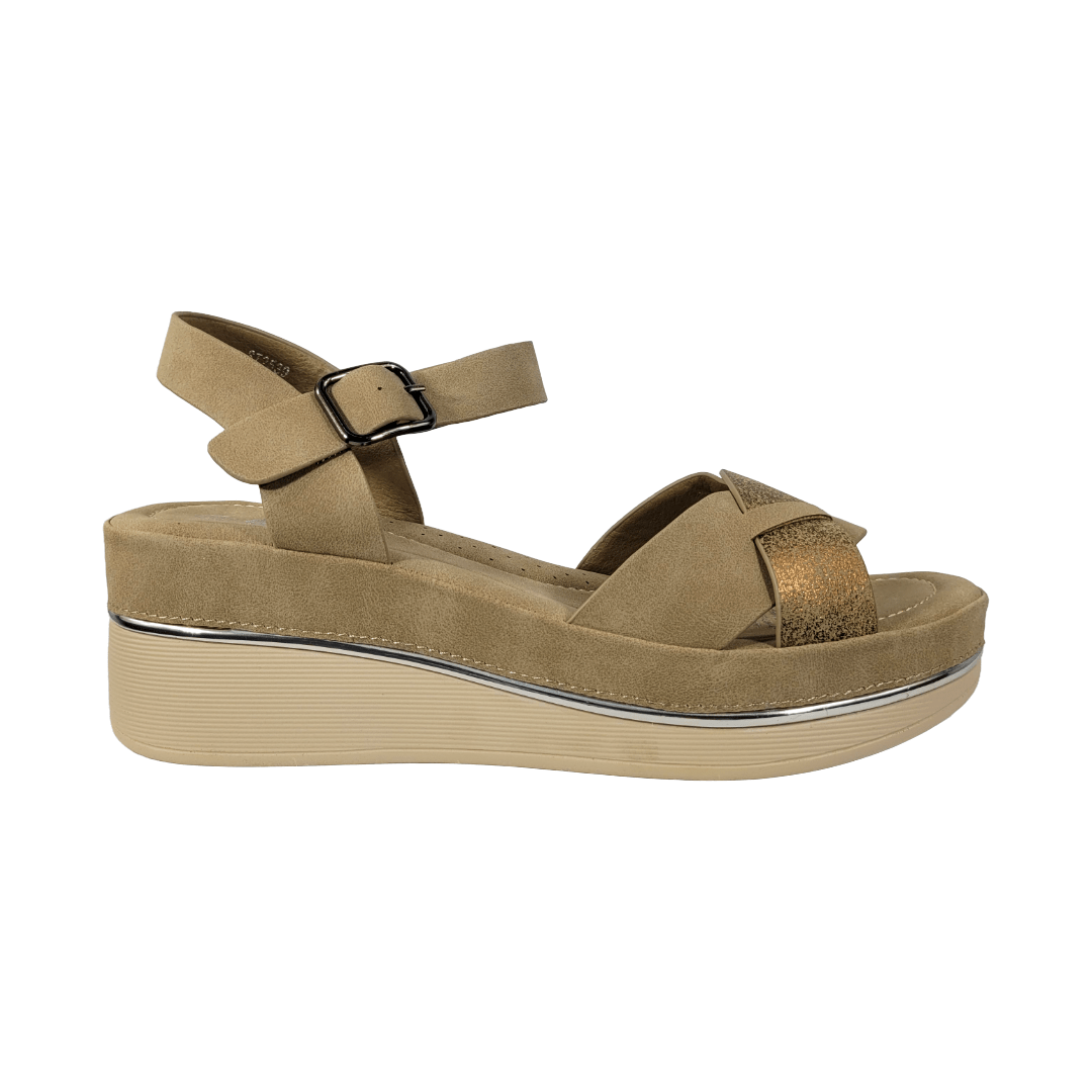 SANDALIAS STYLO KHAKI MUJER | ST2539 STYLO 35 CL / 22.5 CM - CalzadosPaola