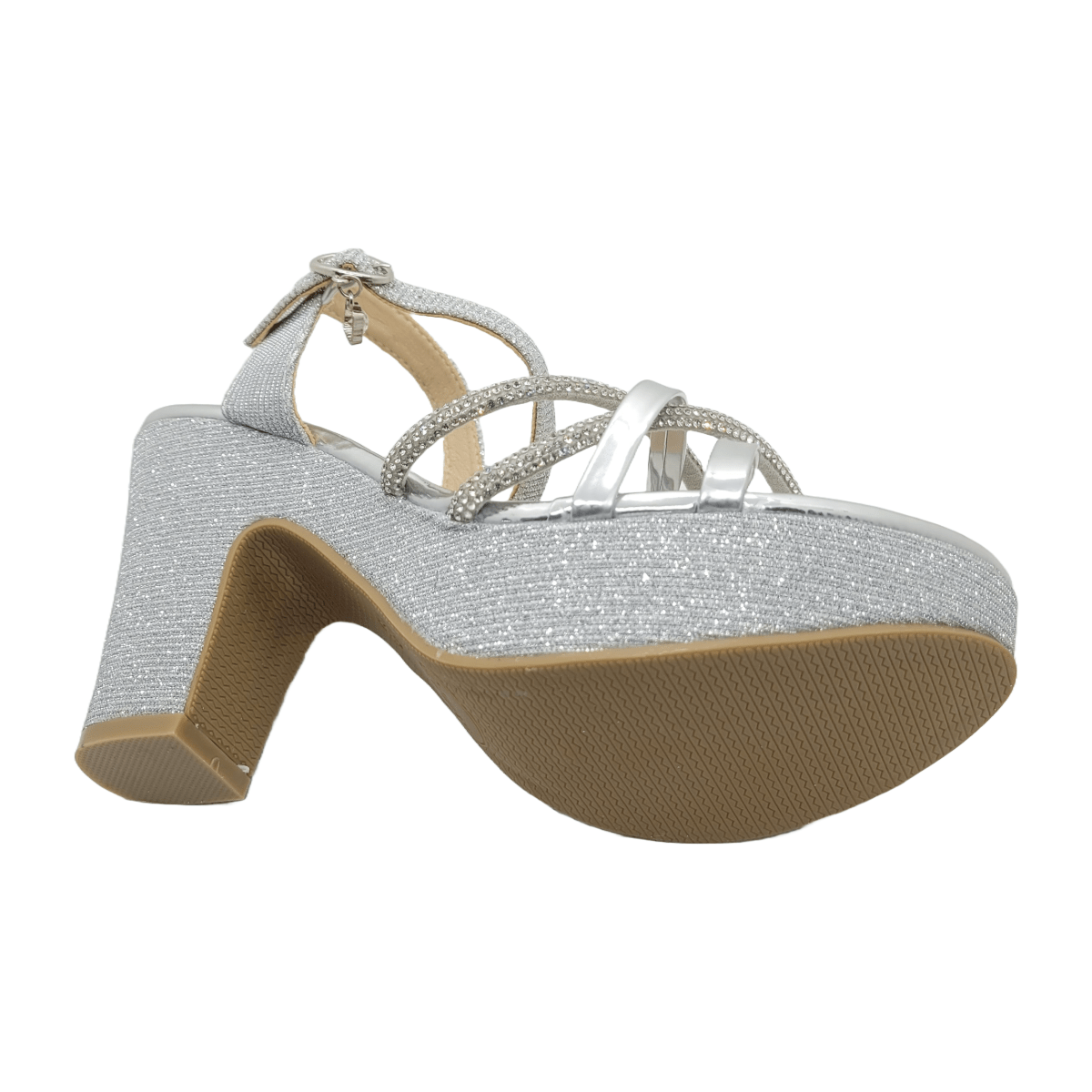 SANDALIAS DE FIESTA AGUXI SILVER 2083 AGUXI 36 - CalzadosPaola
