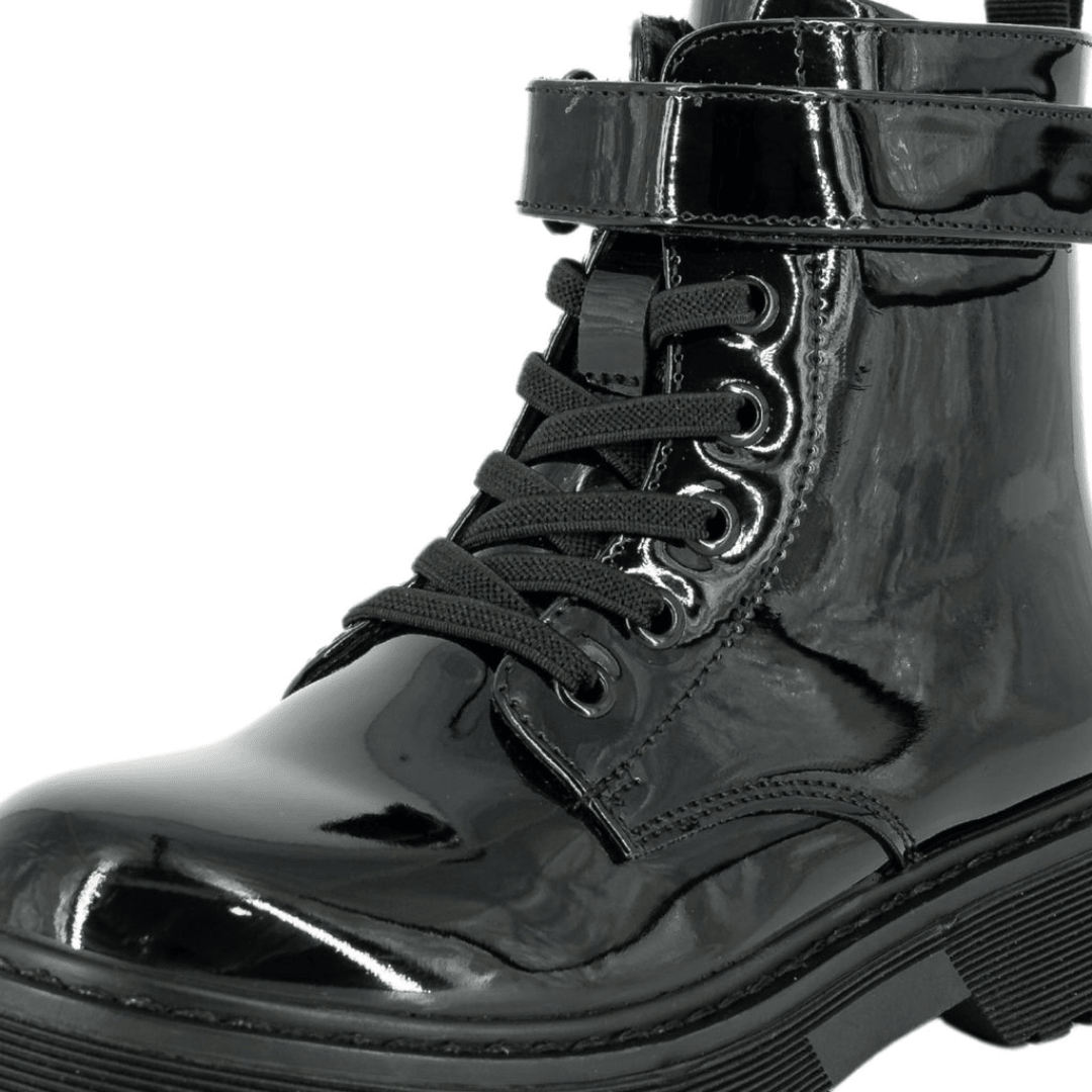 BOTINES BAOMBOO DANICA NEGRO CHAROL INFANTIL 1824 - 02 BAMBOO 30 - CalzadosPaola