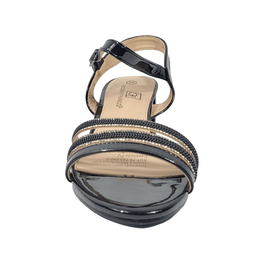 SANDALIAS DE FIESTA BONNY FRANCO NEGRO CHAROL MUJER 406 - 0018 BONNY FRANCO 37 - CalzadosPaola