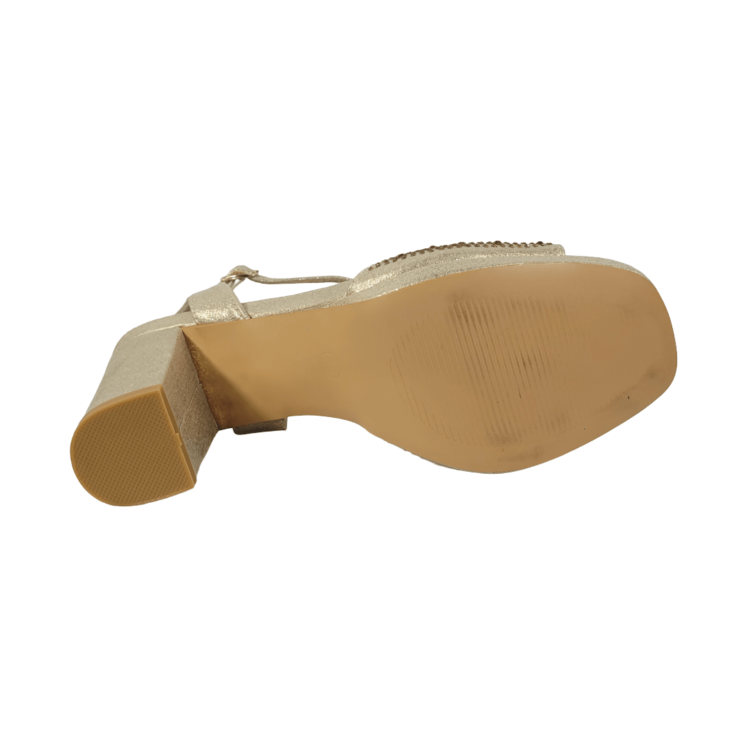 SANDALIAS DE FIESTA BONNY FRANCO DORADO MUJER | 384 - 0891 BONNY FRANCO 35 CL / 23.3 CM - CalzadosPaola