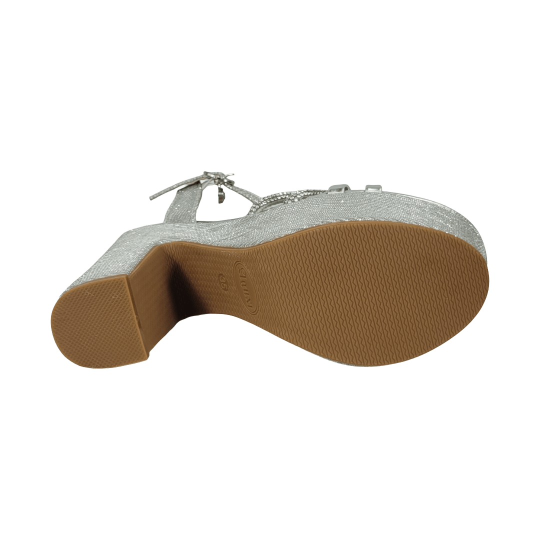 SANDALIAS DE FIESTA AGUXI PLATEADO MUJER | 2123 AGUXI 35 CL / 22.5 CM - CalzadosPaola