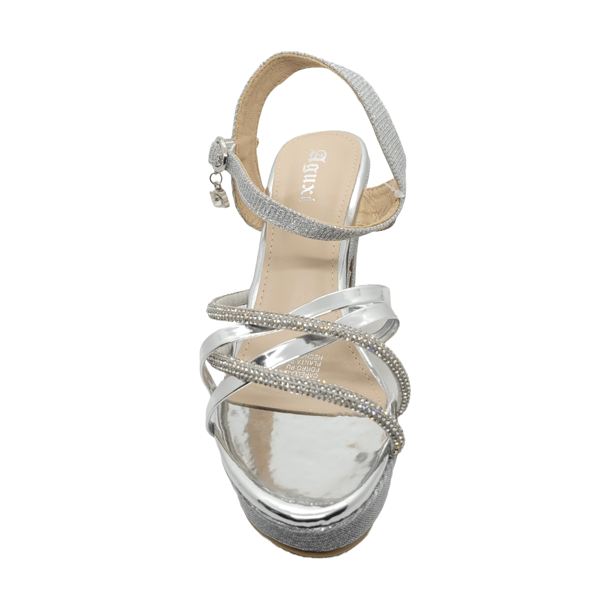 SANDALIAS DE FIESTA AGUXI SILVER 2083 AGUXI 36 - CalzadosPaola