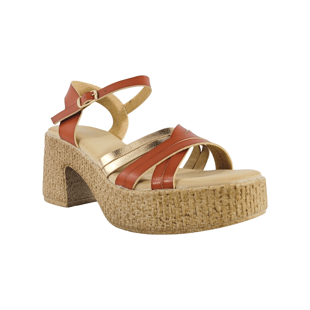SANDALIAS BY PASS FASHION CAMEL MUJER | V25 - Y5684 - 2 BY PASS 35 CL / 24.5 CM - CalzadosPaola