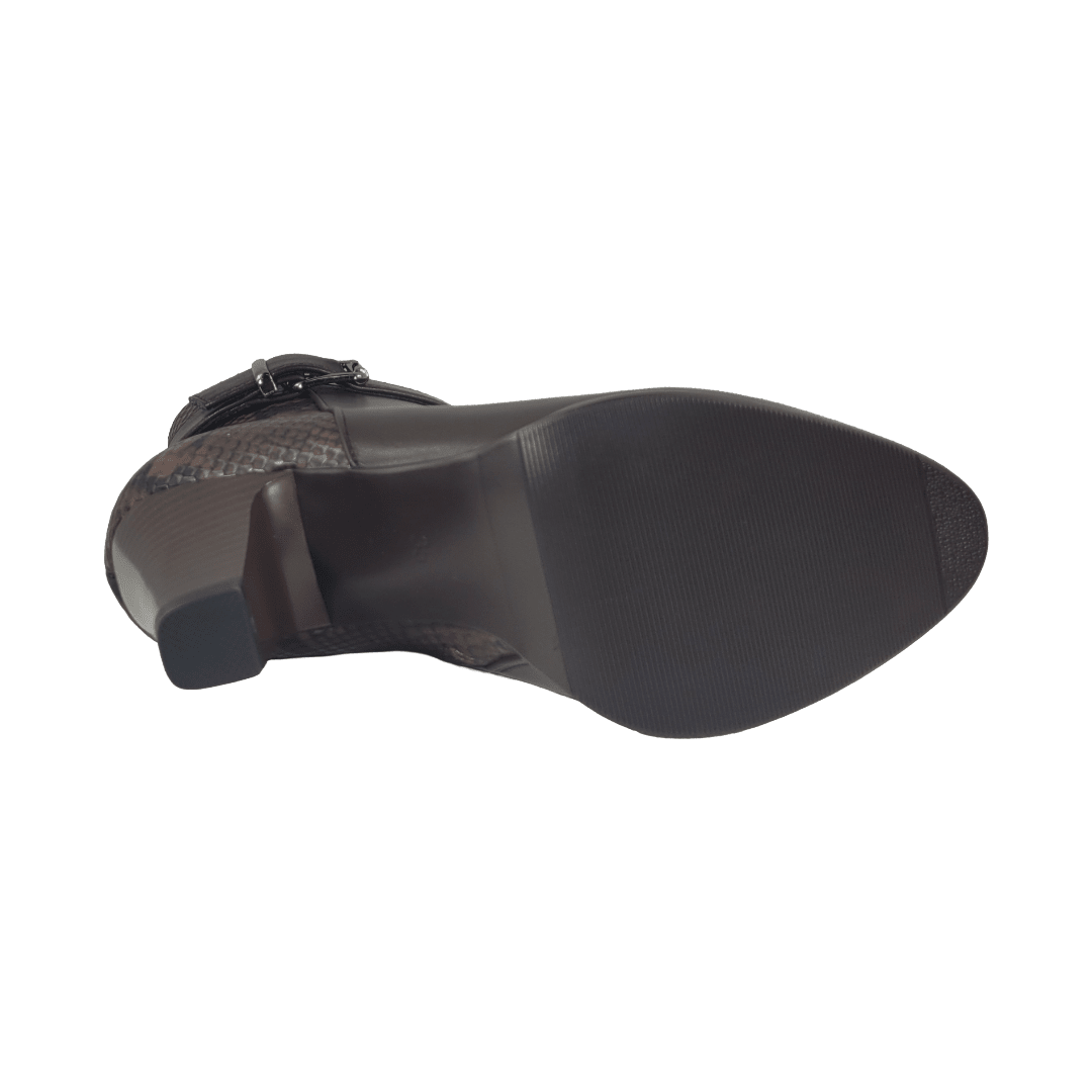 BOTINES BONNY FRANCO CAFÉ SNAKE MUJER | 275 - 0554 BONNY FRANCO 35 CL / 23.3 CM - CalzadosPaola