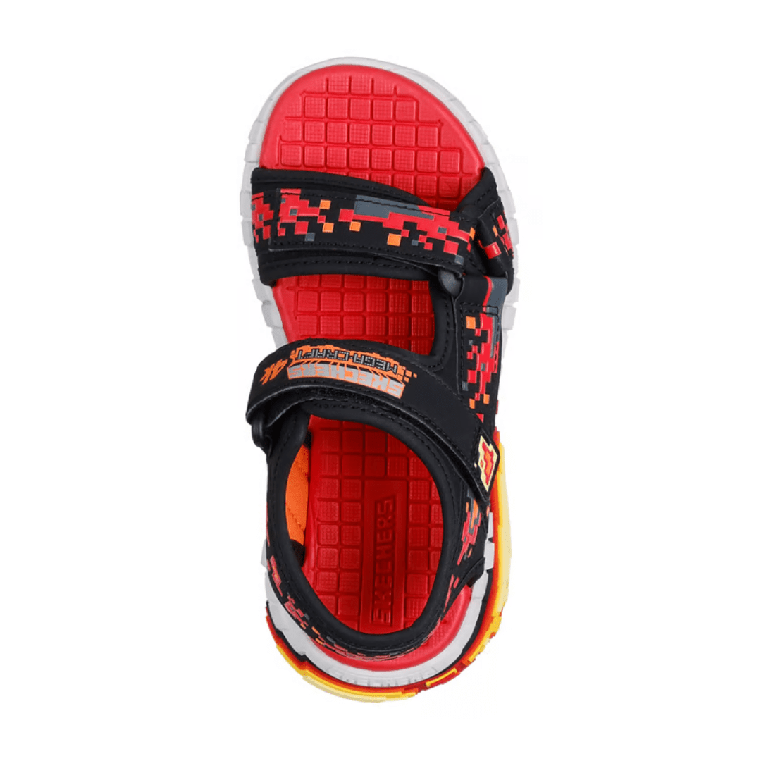 SANDALIAS SKECHERS MEGA SPLASH INFANTIL 402161L - BKRD SKECHERS 27 - CalzadosPaola