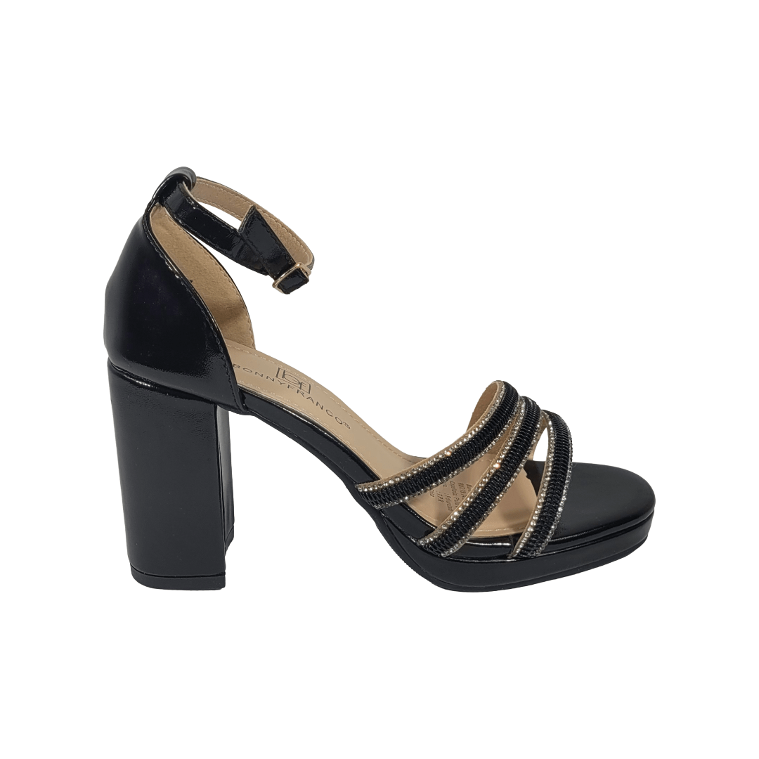 SANDALIAS DE FIESTA BONNY FRANCO NEGRO CHAROL MUJER 406 - 0069 BONNY FRANCO 37 - CalzadosPaola