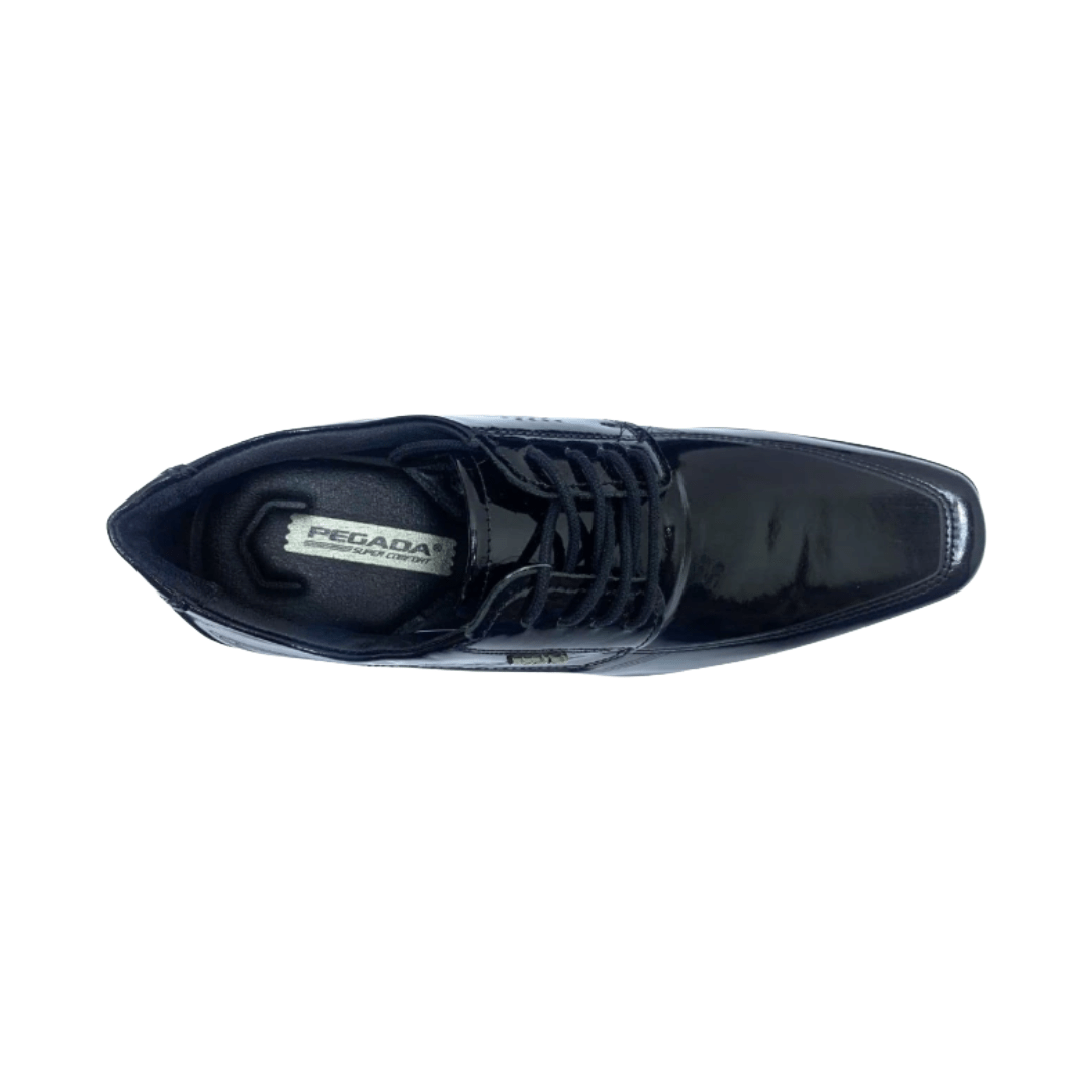 ZAPATOS FORMALES PEGADA NEGRO CHAROL DE HOMBRE 126502 - 03 PEGADA 39 - CalzadosPaola