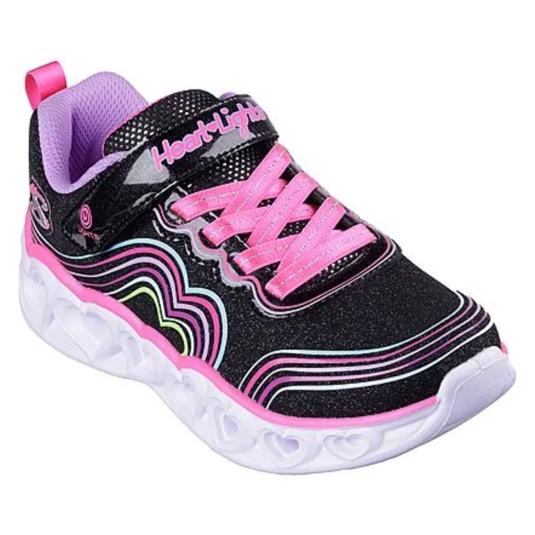 ZAPATILLAS URBANAS SKECHERS HEART LIGHTS INFANTIL | 302689L - BKMT SKECHERS 34 - CalzadosPaola