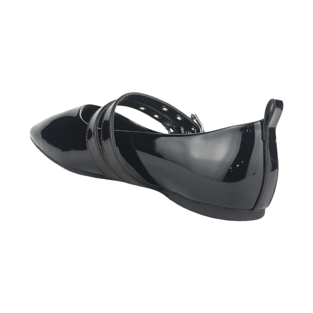 BALLERINAS CHALADA NEGRO CHAROL MUJER 5 - MIU - 3 CHALADA 40 - CalzadosPaola