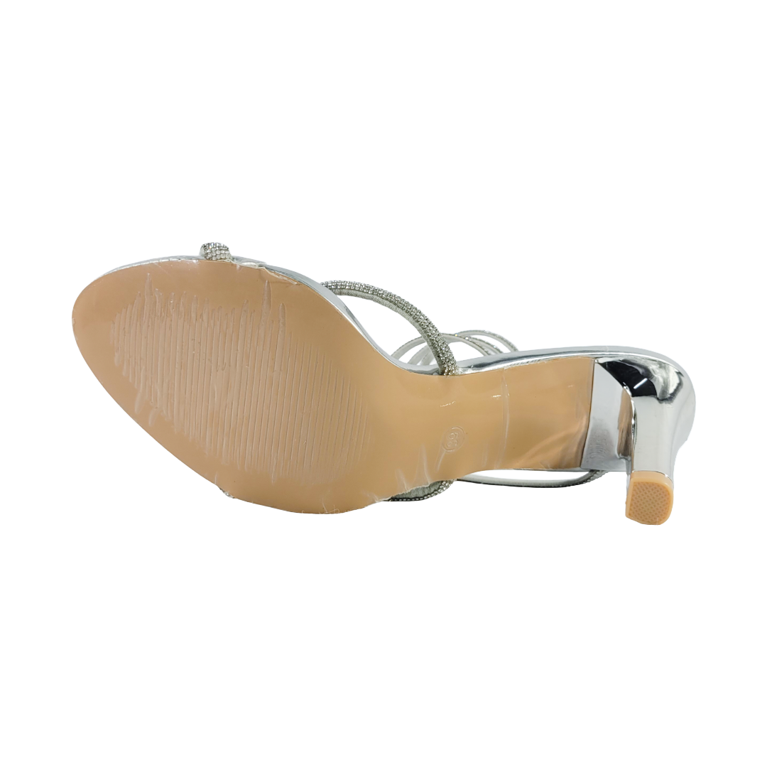 SANDALIAS DE FIESTA AGUXI PLATEADO MUJER | 2098