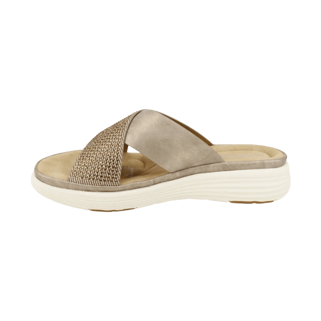 SANDALIAS NEW WALK GLITTER BEIGE MUJER | 3J9435 - 2 NEW WALK 35 CL / 22 CM - CalzadosPaola