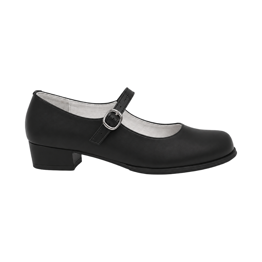 ZAPATOS DE CUECA ALQUIMIA NEGRO MATE TALLAS 22/25 INFANTIL | 3073-02/3