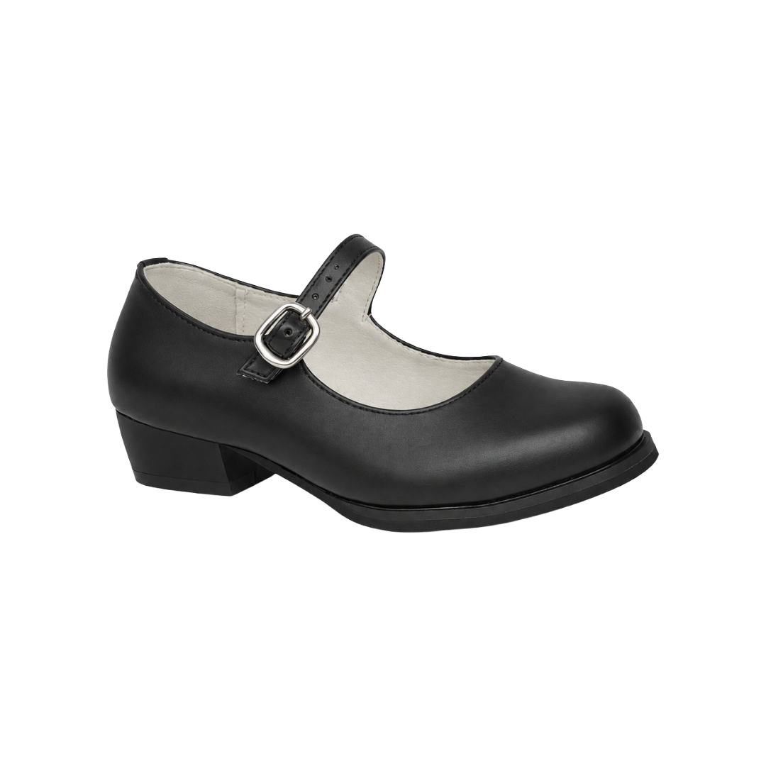 ZAPATOS DE CUECA ALQUIMIA NEGRO MATE TALLAS 22/25 INFANTIL | 3073-02/3