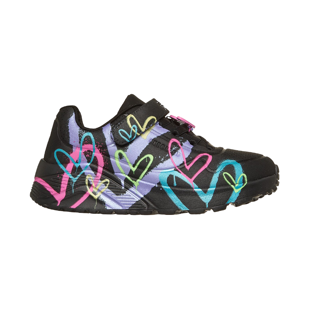 ZAPATILLAS URBANAS SKECHERS UNO LITE HEART STATUS INFANTIL | 314966L-BKMT